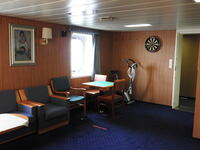 Der &quot;Owners&#039;s Recreation Room&quot;. Im Hintergrud ein Ergometer.